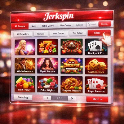 Jerkspin game library and filters