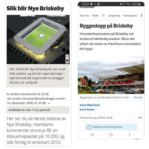 Bilde av avisutklipp omkring saken